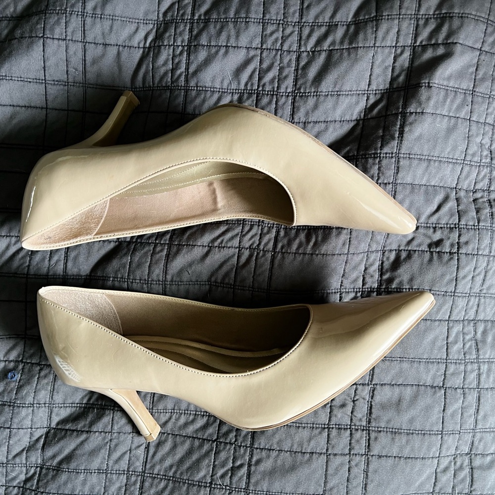 Comfort Plus by Predictions Janine Pointy Toed Pump Nude